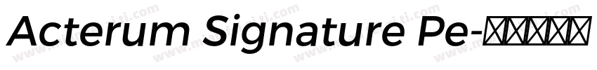 Acterum Signature Pe字体转换